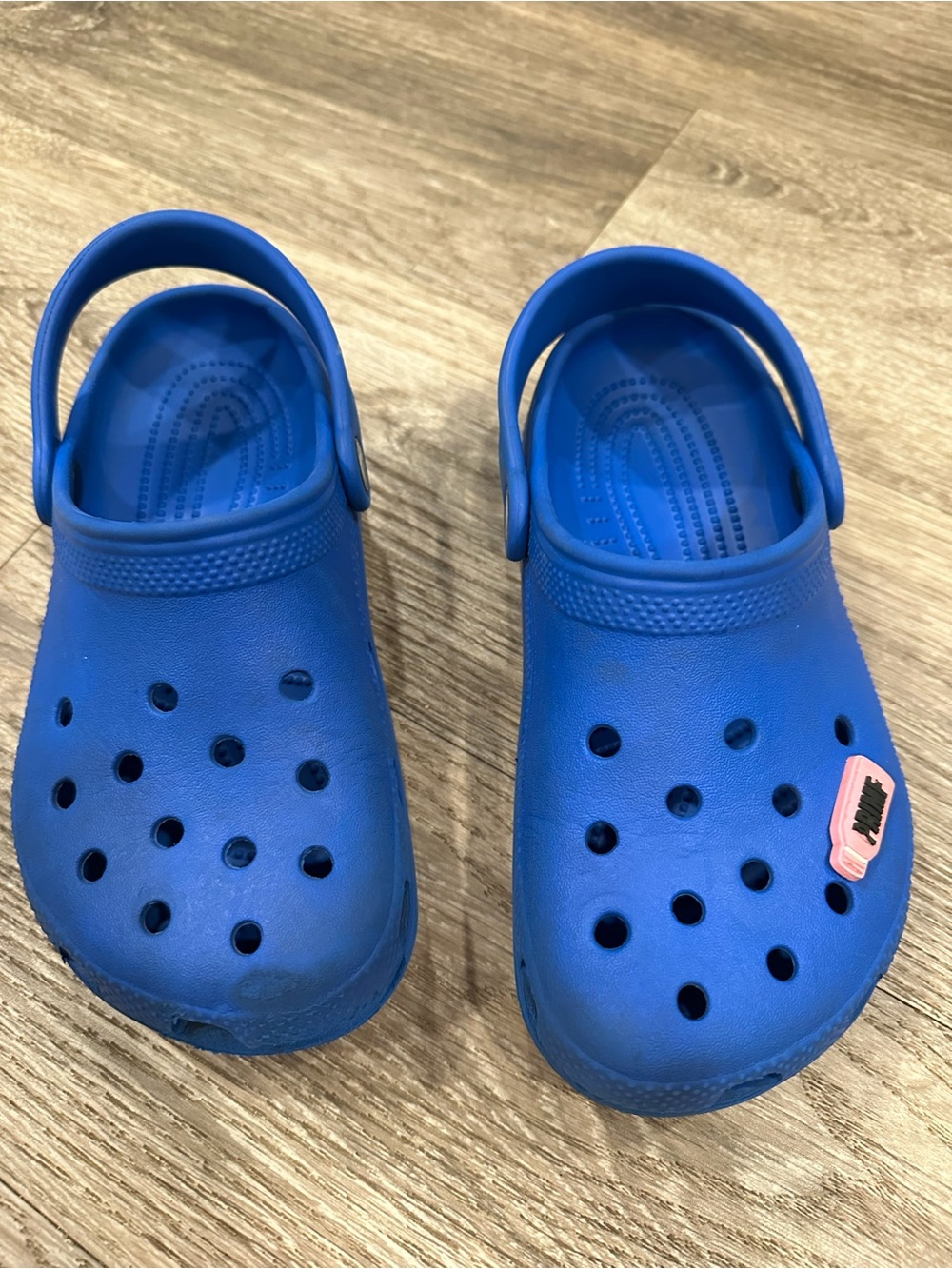 CROCS Kids Cobalt Blue Classic Clog with Jibbitz Charm